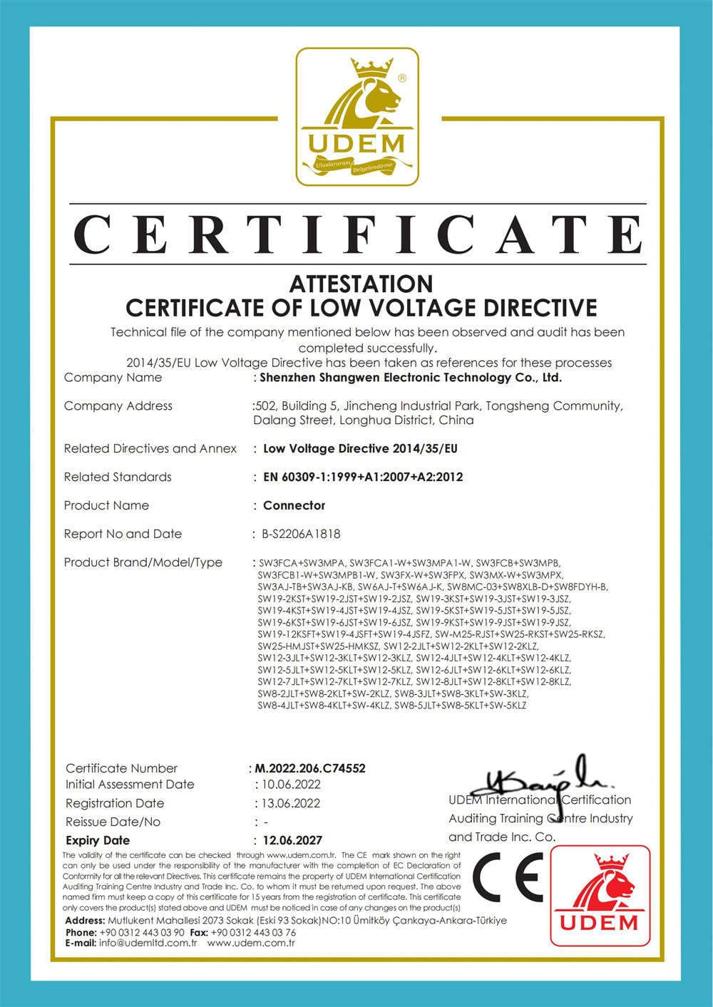 CERTIFICATE
